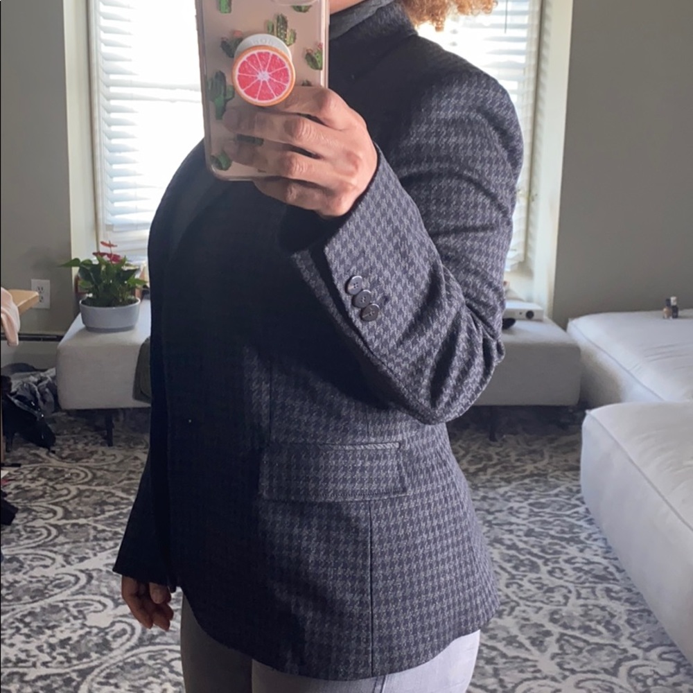 Theory pattern button down blazer - Picture 3 of 5